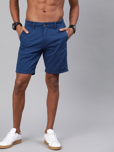 

Roadster Men Blue Solid Regular Fit Chino Shorts