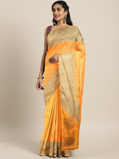 

The Chennai Silks Coral Embellished Viscose Rayon Saree