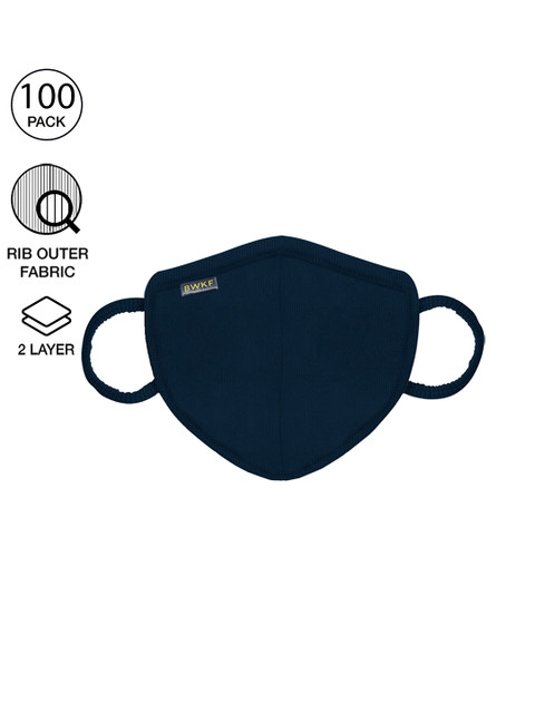 

Bewakoof Men 100 Pcs Navy Blue 2 Ply Reusable Anti Pollution Protective Cloth Masks