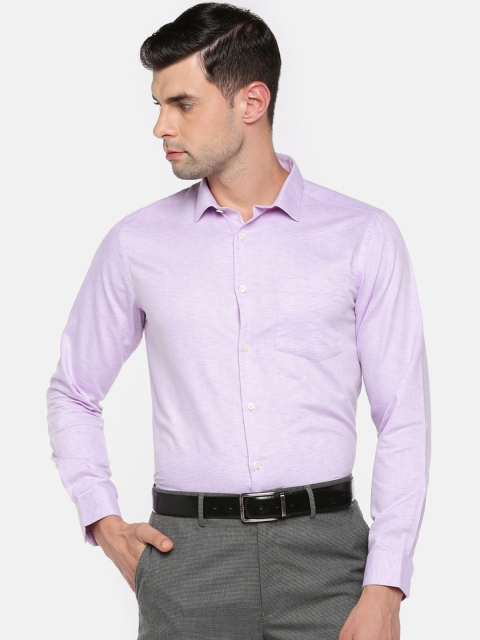 

RICHARD PARKER by Pantaloons Men Lavender Slim Fit Solid Formal Shirt