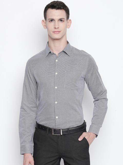 

RICHARD PARKER by Pantaloons Men Black White Slim Fit Printed Formal Shirt