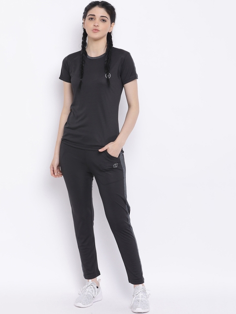 

Chkokko Women Black Solid Tracksuit
