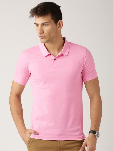 

ETHER Pink Mercerized Polo T-shirt