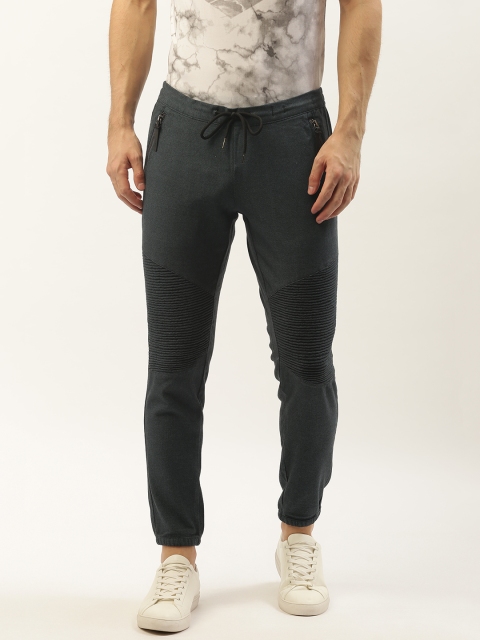 

Blackberrys Men Green Slim Fit Self Design Joggers