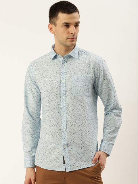 

Blackberrys Men Blue India Slim Fit Printed Casual Shirt