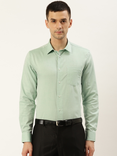 

Blackberrys Men Green Slim Fit Solid Formal Shirt