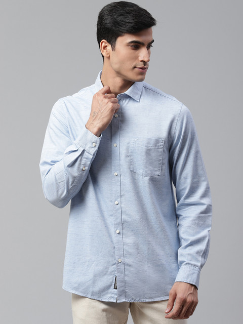 

Blackberrys Men Blue India Slim Fit Solid Casual Shirt