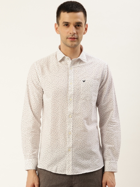 

Blackberrys Men White & Red Slim Fit Printed Casual Shirt