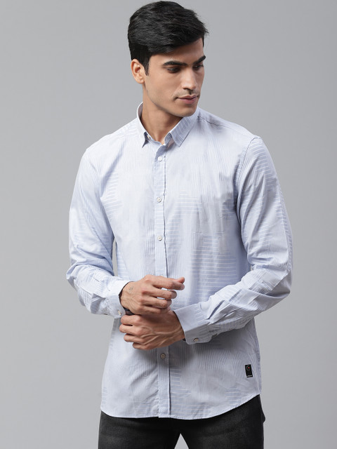 

Blackberrys Men Blue Slim Fit Printed Casual Shirt