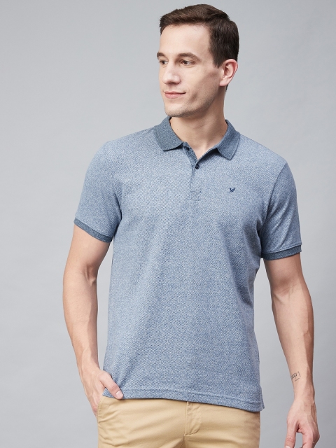

Blackberrys Men Blue Solid Polo Collar T-shirt