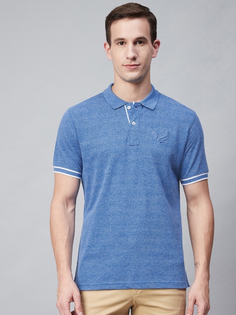 

Blackberrys Men Blue Solid Polo Collar T-shirt