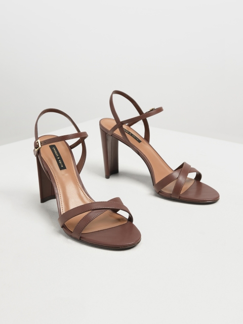 

CHARLES & KEITH Women Brown Solid Sandals