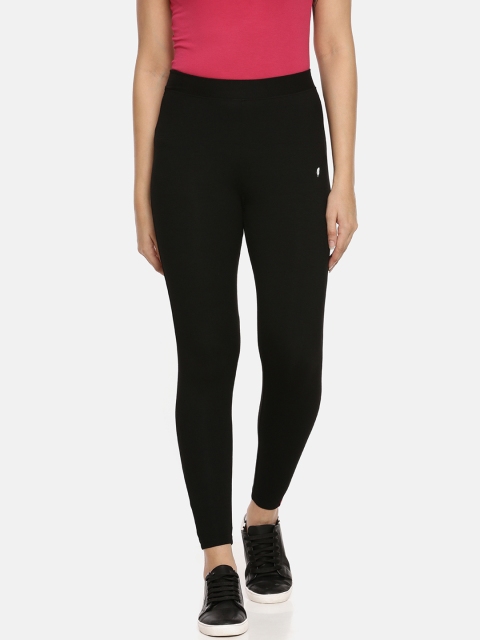 

Feather Soft Elite Women Black Solid Active Ankle-Length Leggings