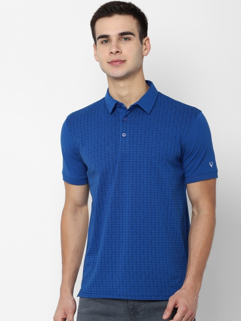 

Allen Solly Sport Men Blue Printed Polo Collar T-shirt
