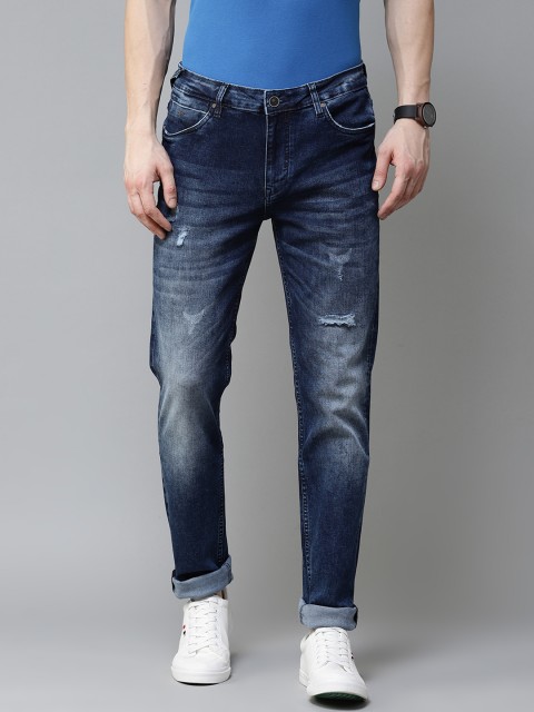 

Blackberrys Men Navy Blue Skinny Fit Mid-Rise Mildly Distressed Stretchable Jeans