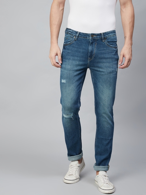 

Blackberrys Men Blue Skinny Fit Low-Rise Low Distress Stretchable Jeans