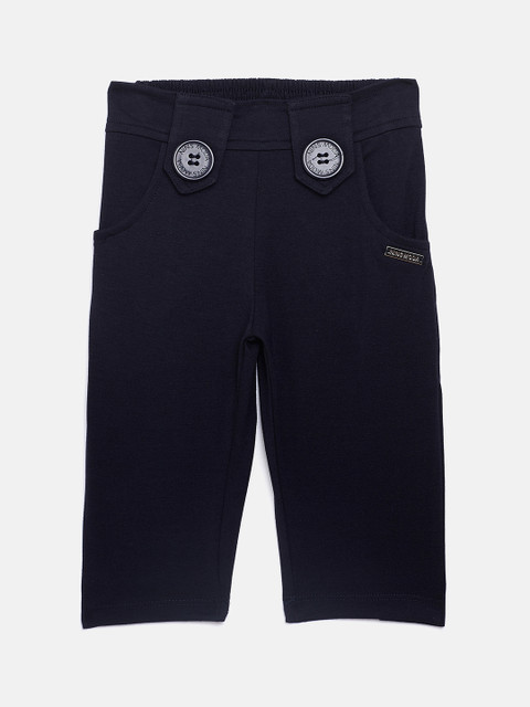 

Nins Moda Girls Navy Blue Solid Regular Fit Capris