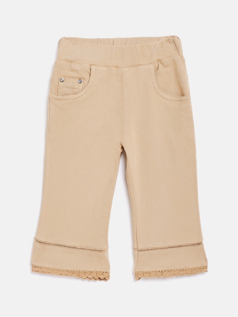

Nins Moda Girls Khaki Solid Regular Fit Capris