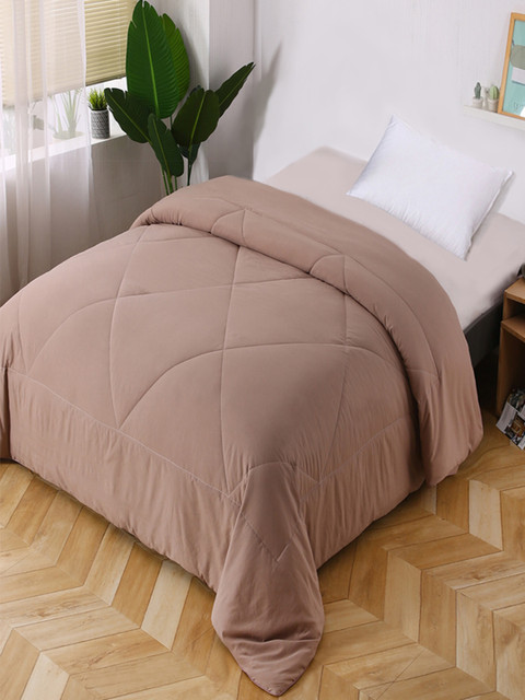 

URBAN DREAM Brown Solid AC Room 120 GSM Single Bed Comforter