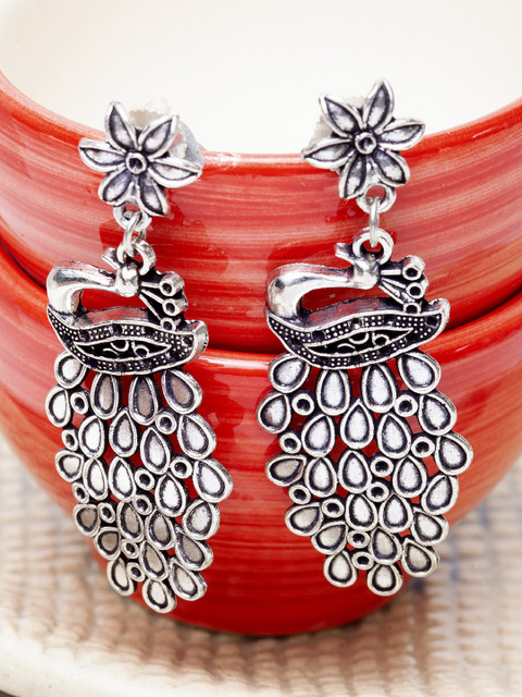 

Stoln Silver-Toned Classic Drop Earrings