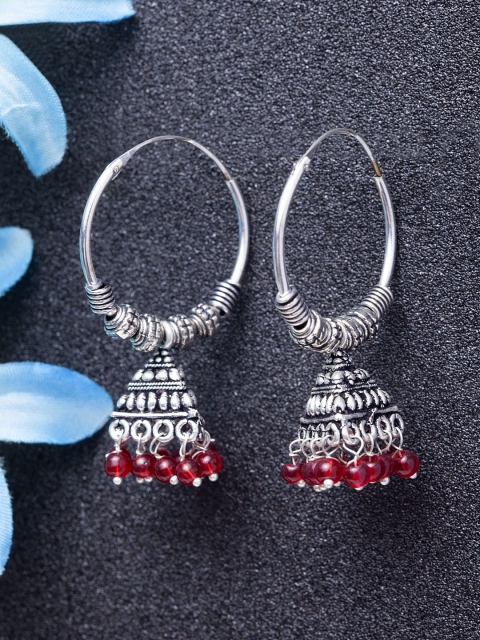 

Stoln Girls Silver-Plated Dome-Shaped Classic Jhumkas