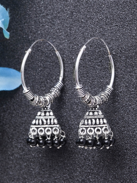 

Stoln Silver-Toned Classic Jhumkas