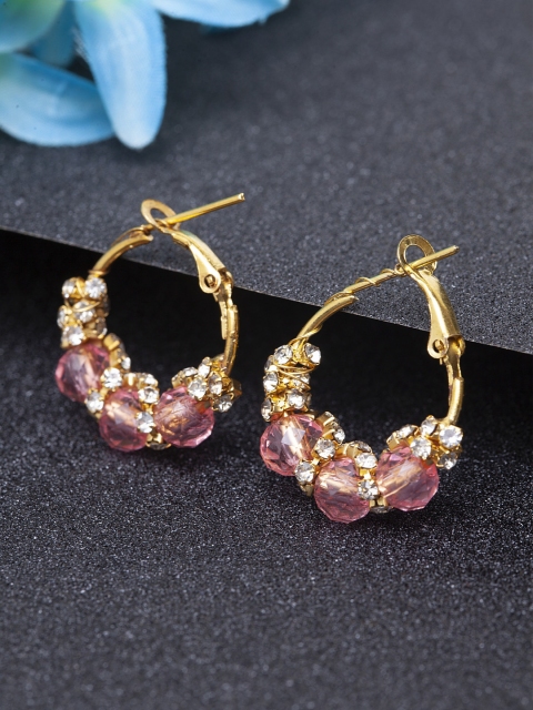 

Stoln Pink and Gold-Plated Classic Hoop Earrings
