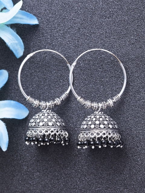

Stoln Girls Silver-Plated Dome Shaped Jhumkas