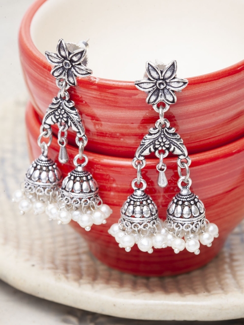 

Stoln Silver-Toned Classic Drop Earrings