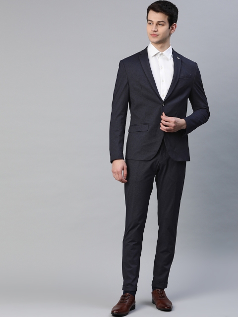 

Blackberrys Men Navy Blue Solid Phoenix Fit Single-Breasted Formal Suit