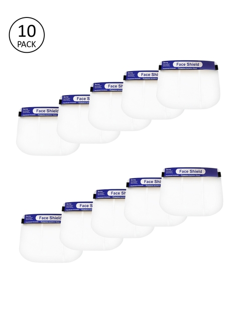 

Sojanya Transparent Set of 10 Polycarbonate Unbreakable and Reusable Face Shields