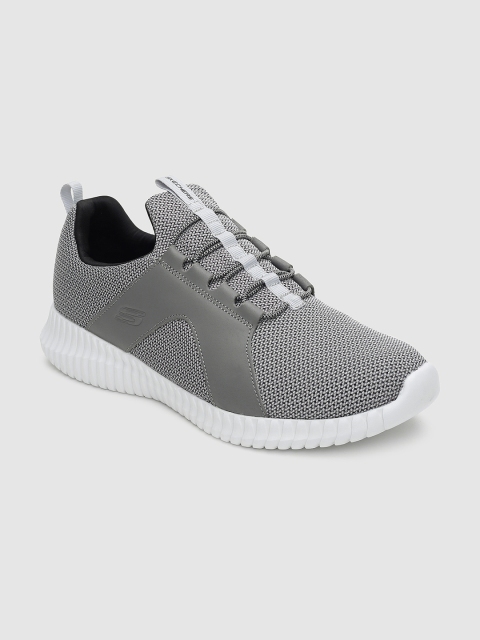

Skechers Men Grey ELITE FLEX- DITION Slip-On Sneakers