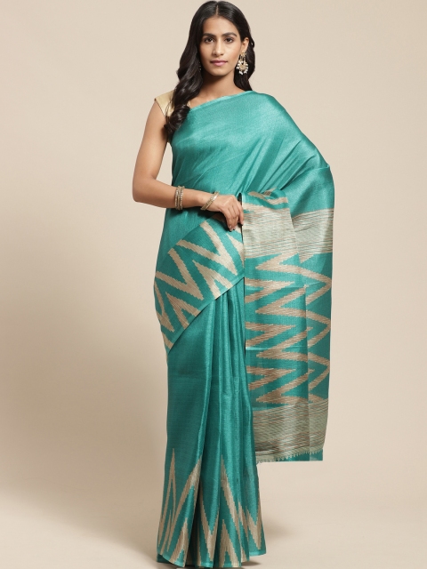 

Vaamsi Green Solid Bhagalpuri Saree