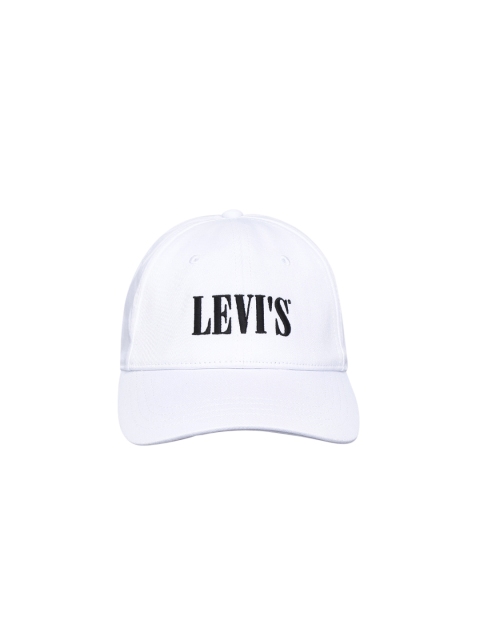 

Levis Men White Solid Snapback Cap