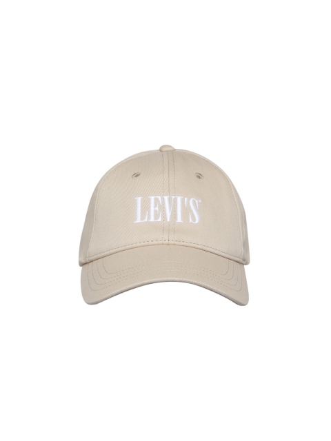 

Levis Women Beige Self Design Baseball Cap