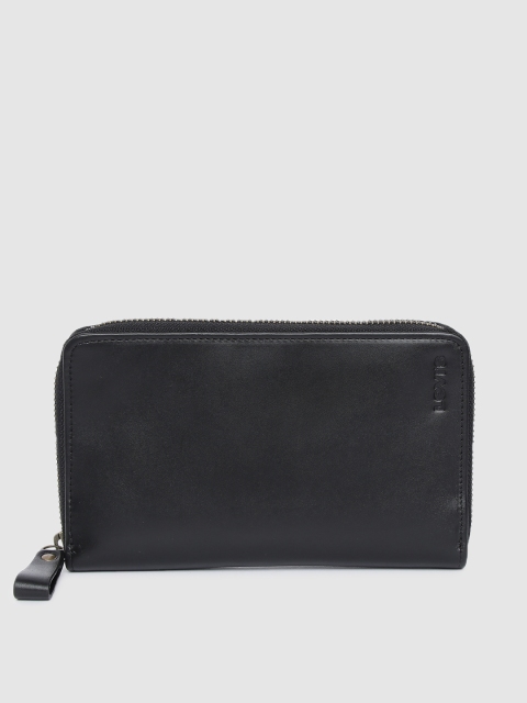 

Levis Men Black Solid Leather Passport Holder