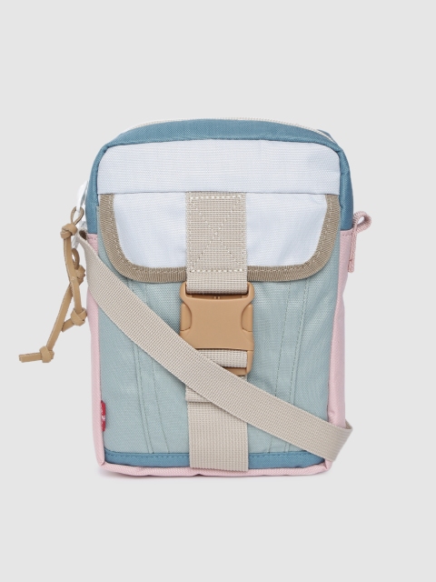 

Levis Men Pink & Blue Colourblocked Messenger Bag