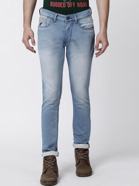 

RUG WOODS Men Blue Regular Fit Mid-Rise Clean Look Stretchable Jeans