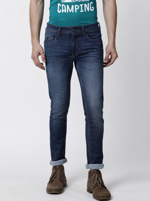 

RUG WOODS Men Blue Regular Fit Mid-Rise Clean Look Stretchable Jeans