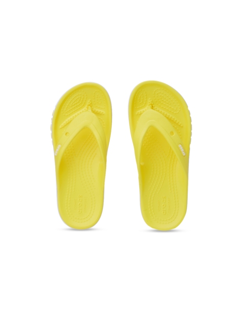 

Crocs Unisex Kids Yellow Solid Thong Flip-Flops