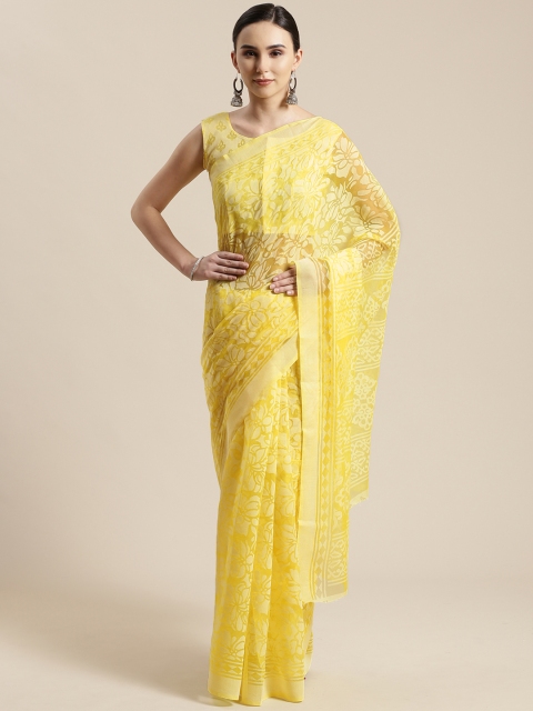 

Saree mall Yellow Ethnic Woven Design Saree