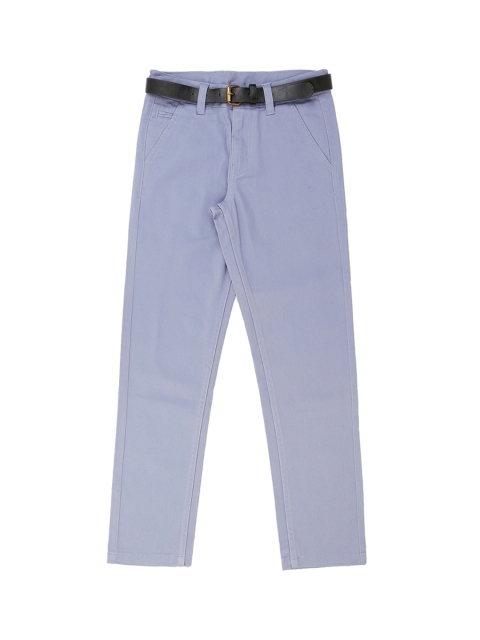 

Pantaloons Junior Boys Blue Regular Fit Solid Trousers