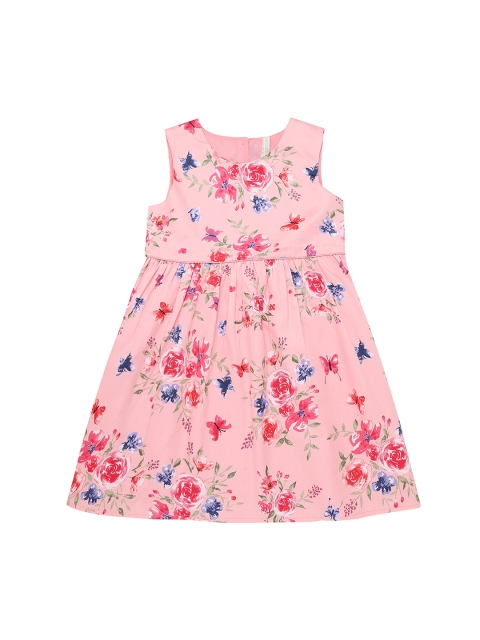 

Pantaloons Junior Girls Pink Floral Printed Fit and Flare Dress