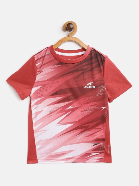 

Alcis Boys Red & White Abstract Print Round Neck T-shirt