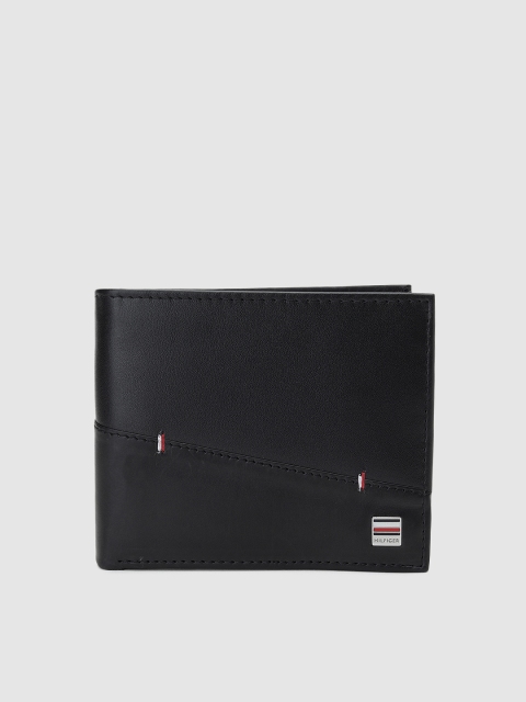 

Tommy Hilfiger Men Black Genuine Leather Two Fold Wallet