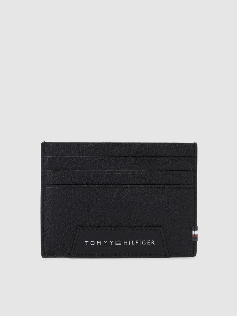 

Tommy Hilfiger Men Black Solid Leather Card Holder
