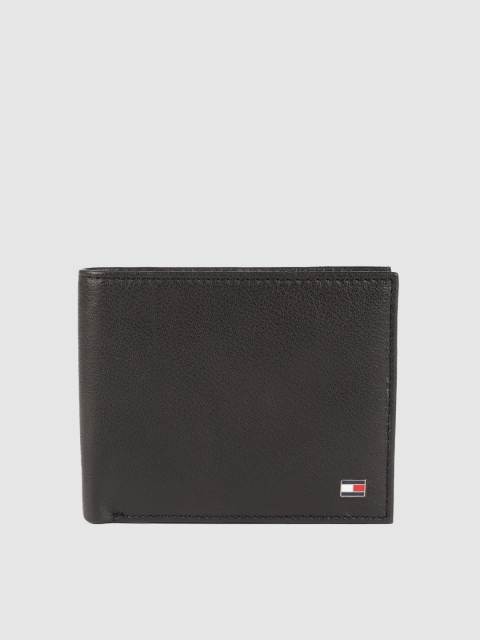 

Tommy Hilfiger Men Black Solid Leather Two Fold Wallet