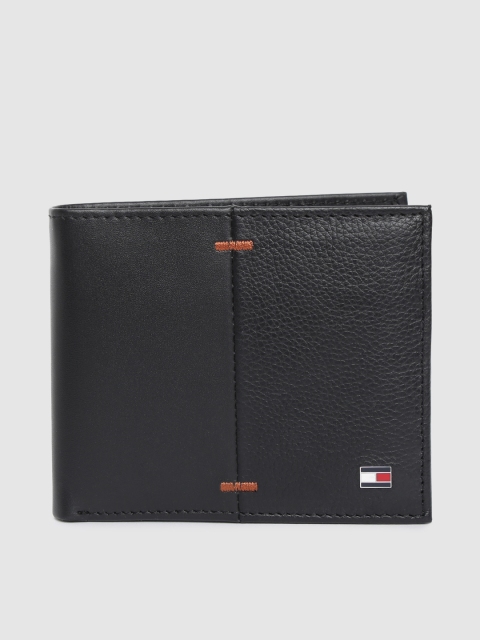 

Tommy Hilfiger Men Black Genuine Leather Two Fold Wallet