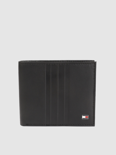 

Tommy Hilfiger Men Black Solid Leather Two Fold Wallet