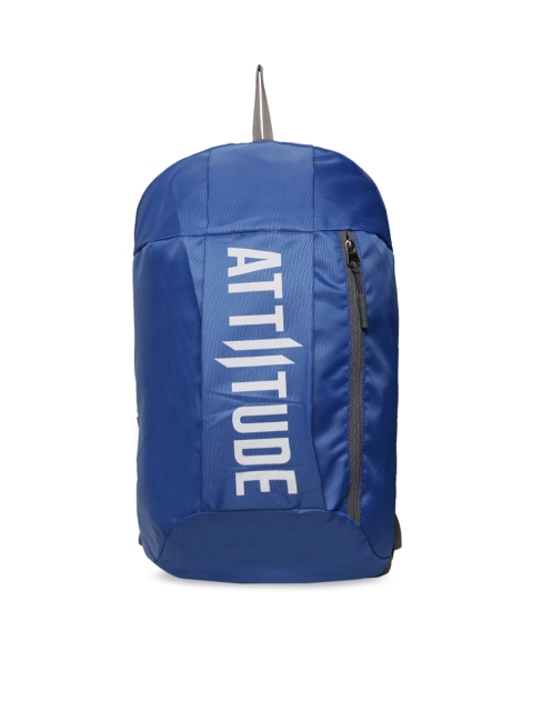 

ATTIITUDE Unisex Blue & White Brand Logo Backpack